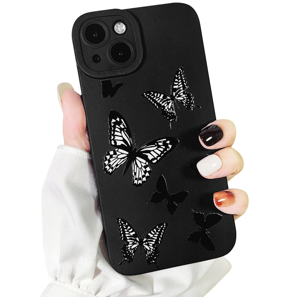 Lovmooful Compatible for iPhone Case Cute Cool  Black Design