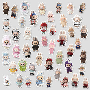 100 Pcs Cartoon Labubu Stickers, Cool Sticker  Waterproof Vinyl Decal