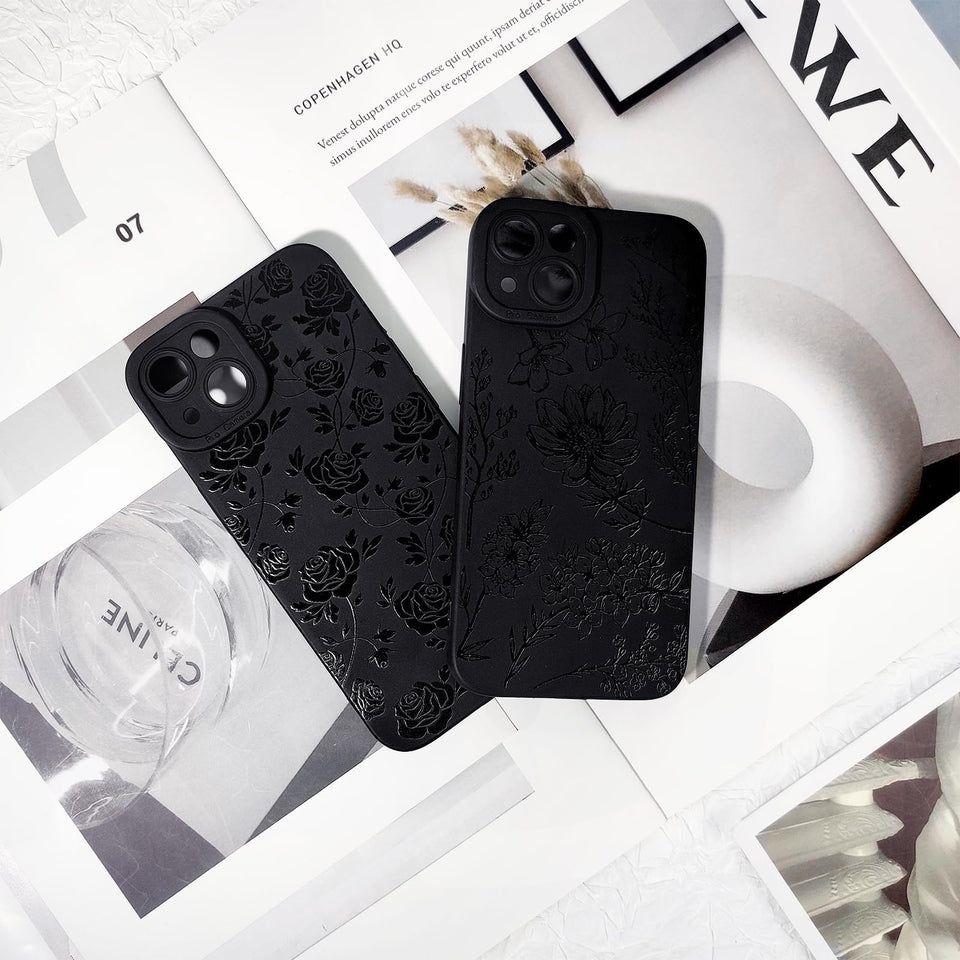Lovmooful Compatible for iPhone Case Cute Cool  Black Design