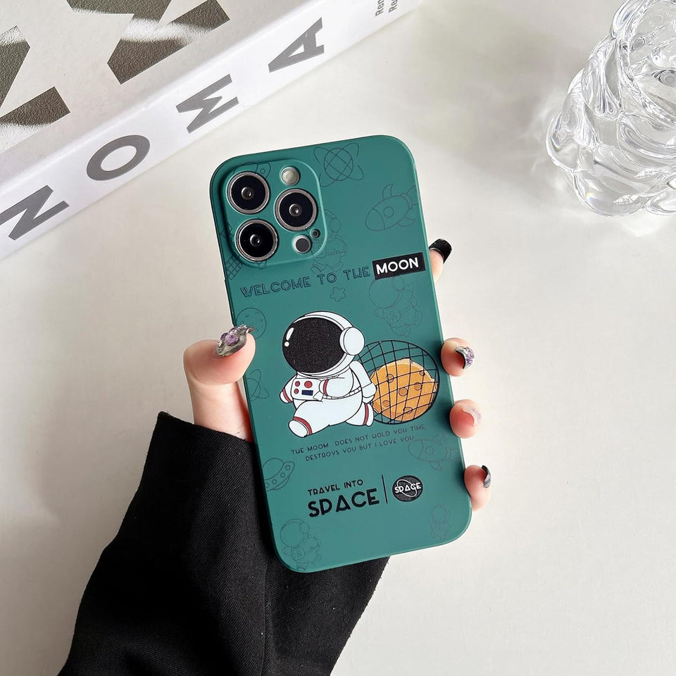Case for iPhone Cool Cartoon Astronaut Space Design