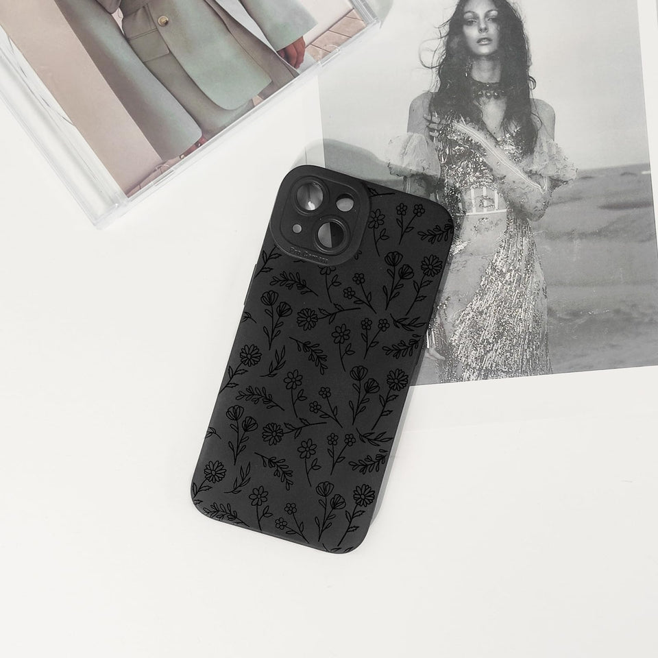 Lovmooful Compatible for iPhone Case Cute Cool  Black Design