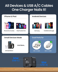 3.0 Fast Charging USB C Wall Charger Bloc
