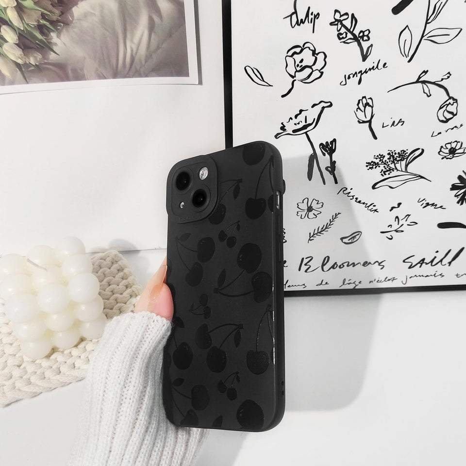 Lovmooful Compatible for iPhone Case Cute Cool  Black Design