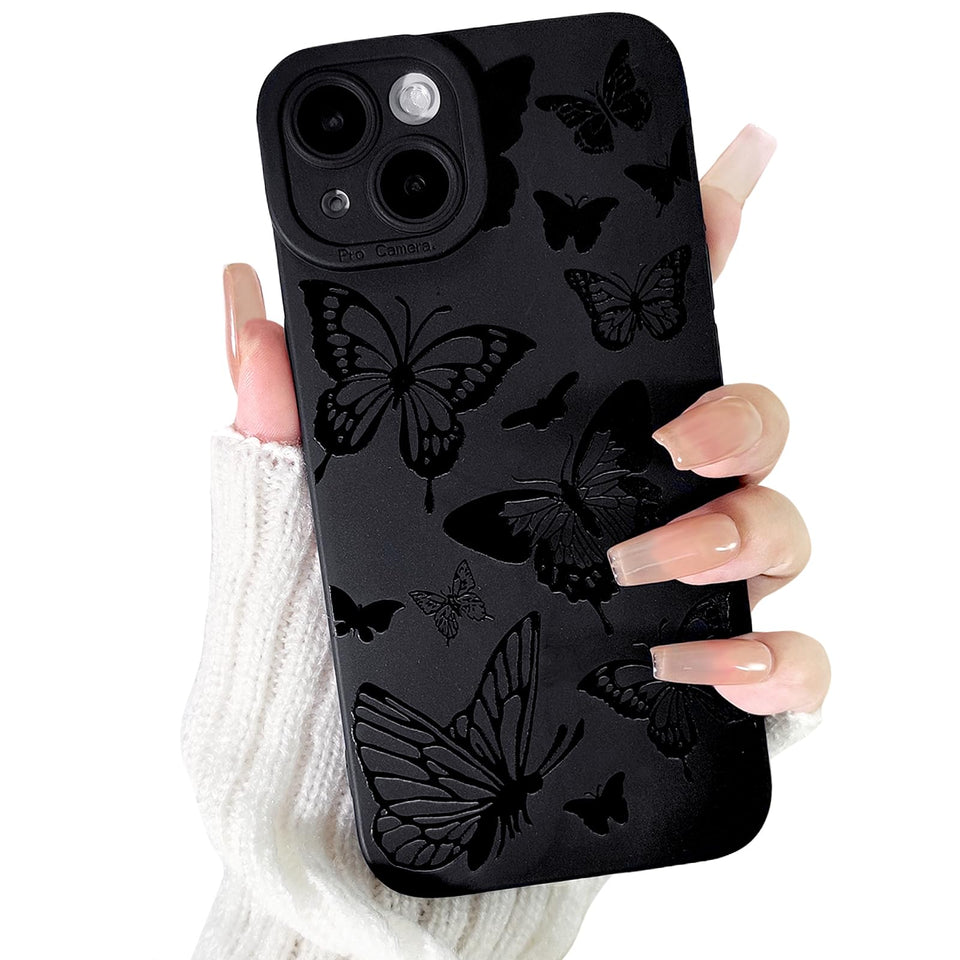 Lovmooful Compatible for iPhone Case Cute Cool  Black Design