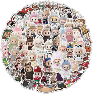 100 Pcs Cartoon Labubu Stickers, Cool Sticker  Waterproof Vinyl Decal