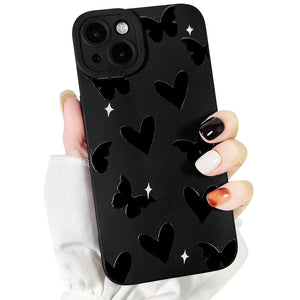 Lovmooful Compatible for iPhone Case Cute Cool  Black Design
