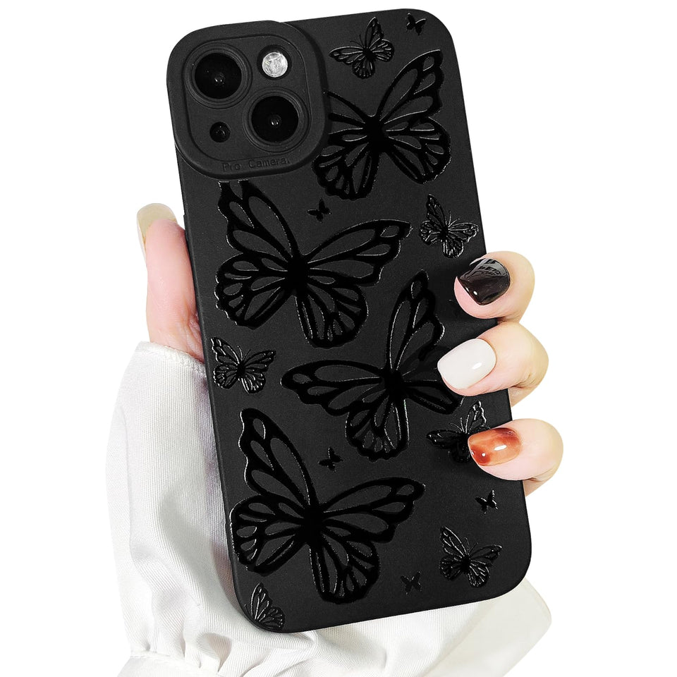Lovmooful Compatible for iPhone Case Cute Cool  Black Design