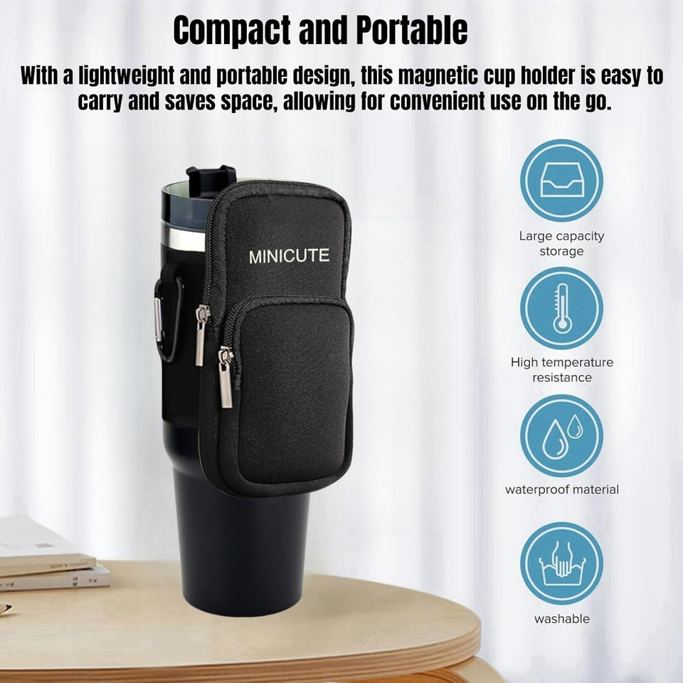 MINICUTE Magnetic Gym Bag Waterbottle Pouch Holder Carrier