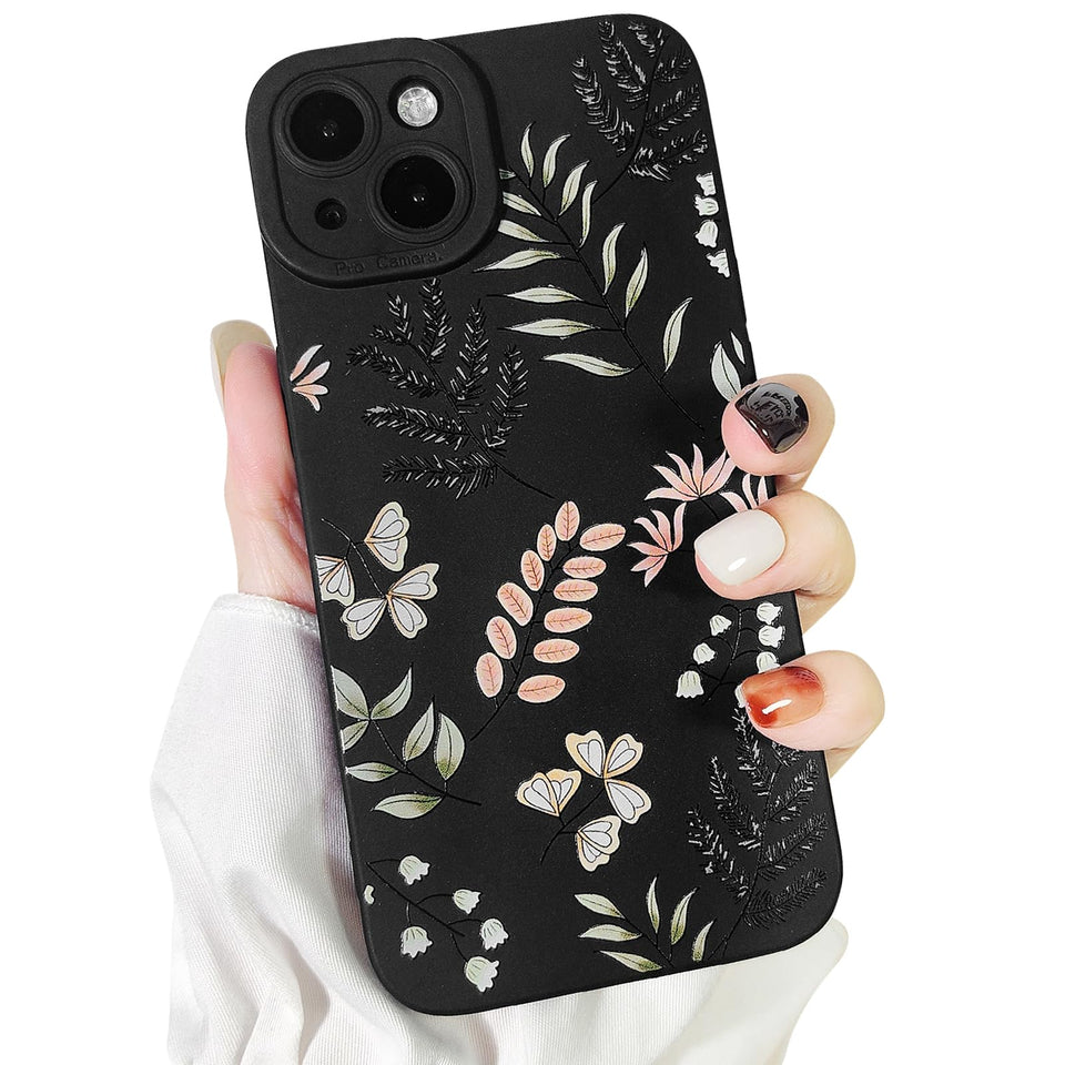 Lovmooful Compatible for iPhone Case Cute Cool  Black Design