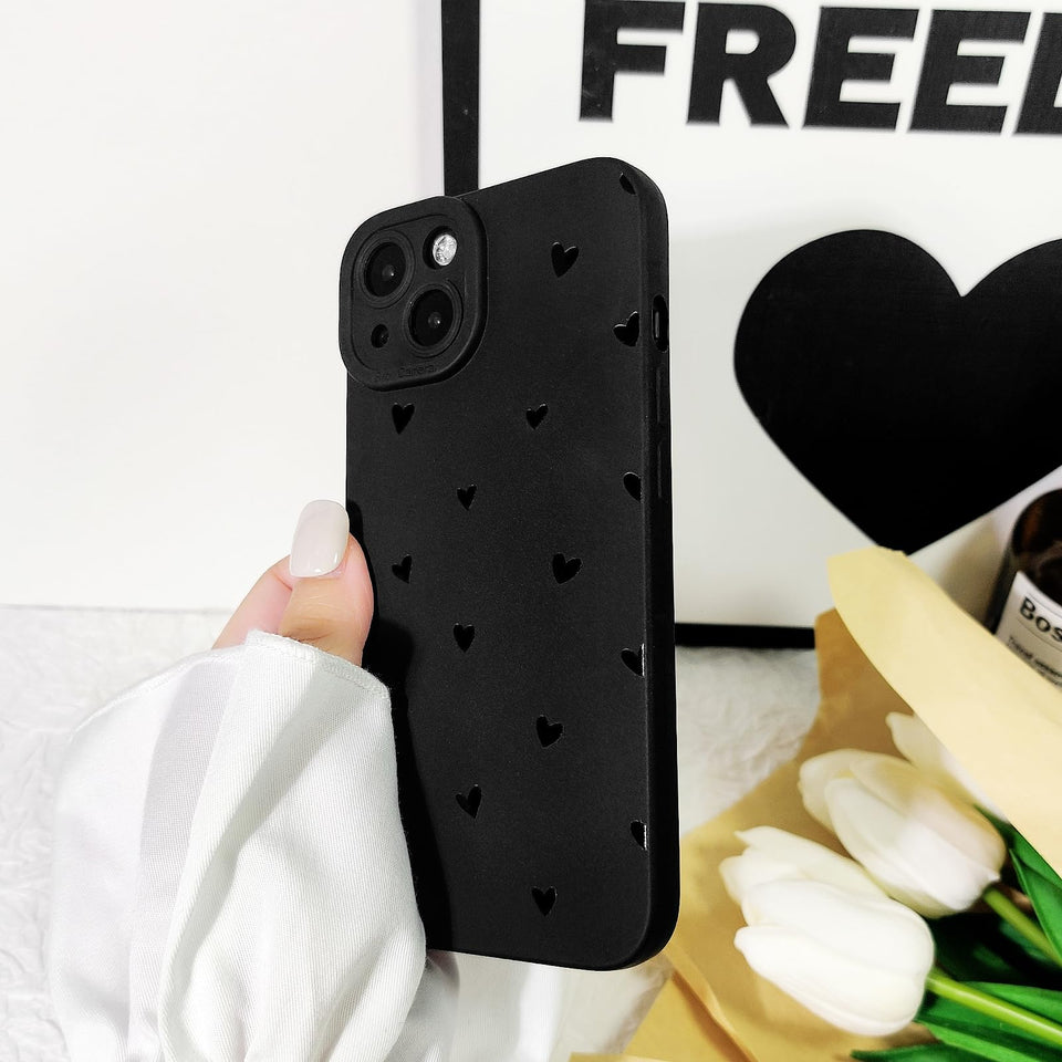 Lovmooful Compatible for iPhone Case Cute Cool  Black Design