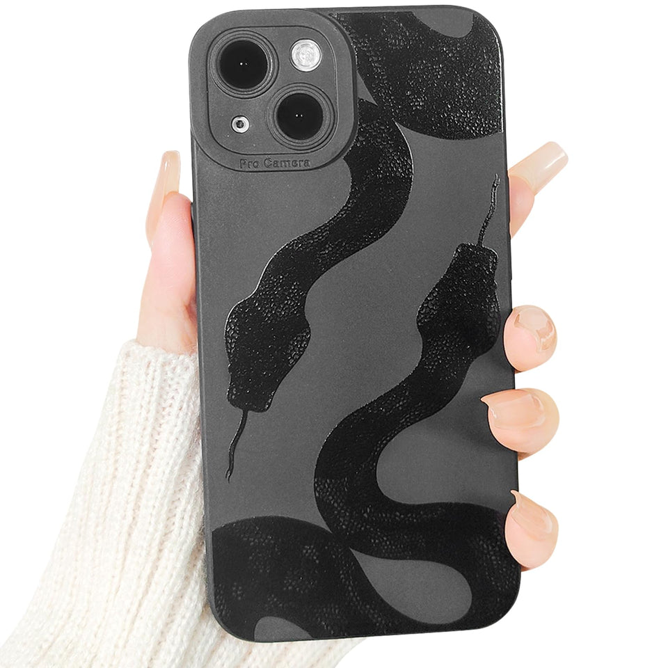 Lovmooful Compatible for iPhone Case Cute Cool  Black Design