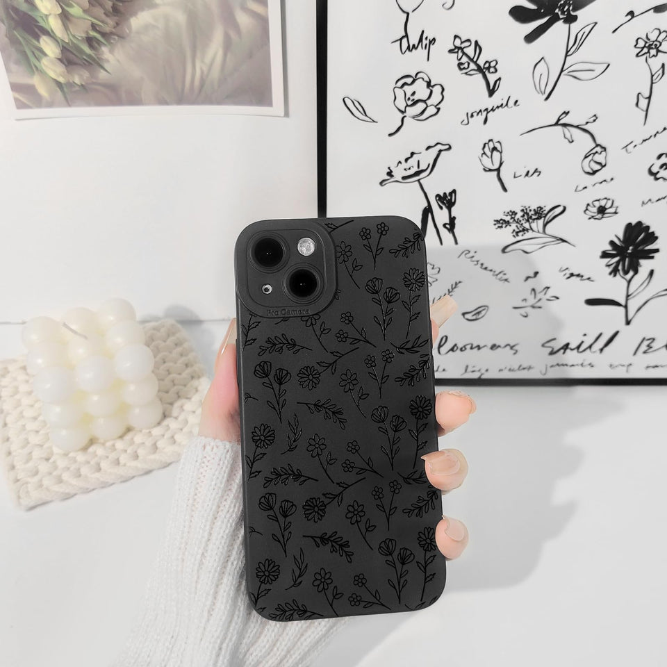 Lovmooful Compatible for iPhone Case Cute Cool  Black Design
