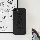 Lovmooful Compatible for iPhone Case Cute Cool  Black Design