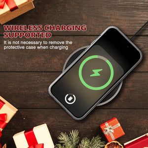 Newseego for iPhone 14 Christmas Case, Shockproof Anti-Yellow Hard PC + TPU Bumper Protective Cover Phone Case for Girls Children Cute Merry Case for iPhone 14-Red Car
