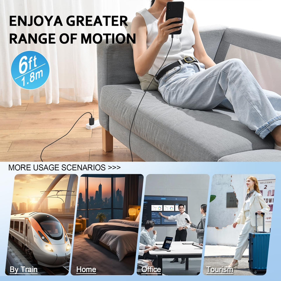 20-45W Super Fast Charging Wall Charger with 6FT Type C to C Cable