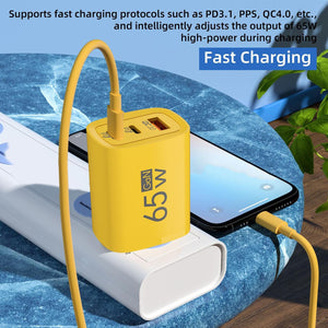 Wall Charger with USB and USB C Ports - 3 Port Adapte
