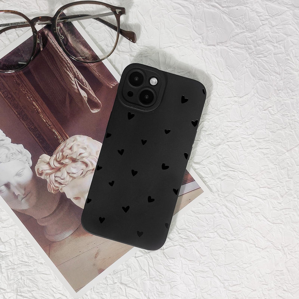 Lovmooful Compatible for iPhone Case Cute Cool  Black Design