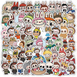 100 Pcs Cartoon Labubu Stickers, Cool Sticker  Waterproof Vinyl Decal