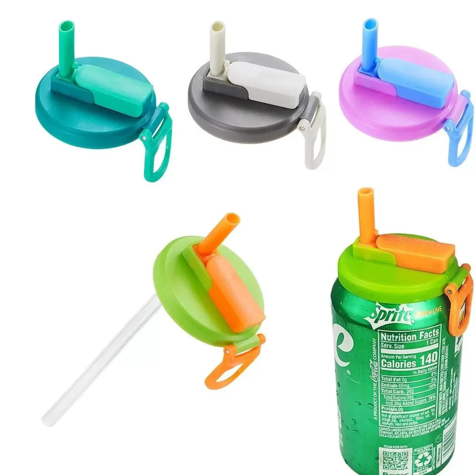 Silicone Straws Soda Can CoverReusable Can Lid